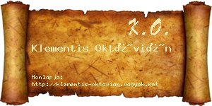 Klementis Oktávián névjegykártya